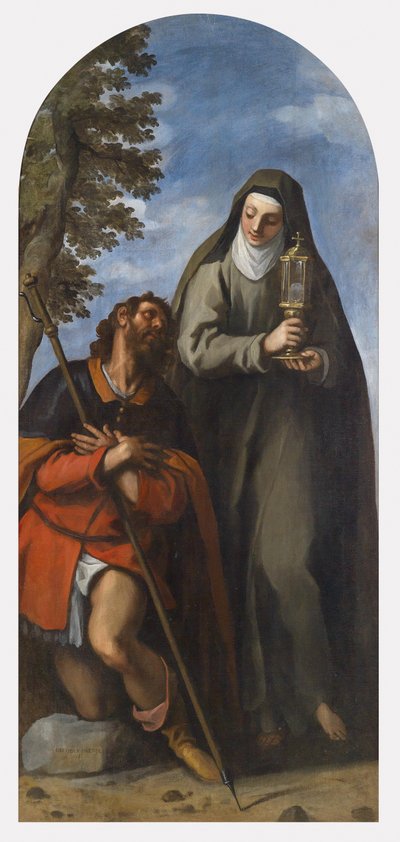 Saints Roch and Clare by Palma Il Giovane